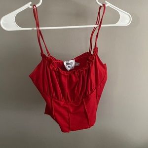 Princess polly red cropped tank